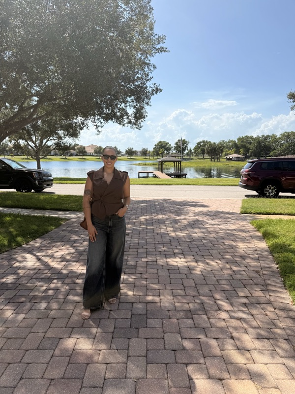 Kim outside near a Central Florida lake